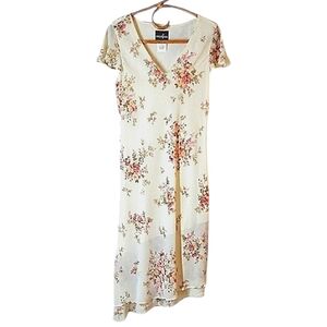Vintage 90's PositiveAttitude Cottagecore Floral midi Dress Size 12